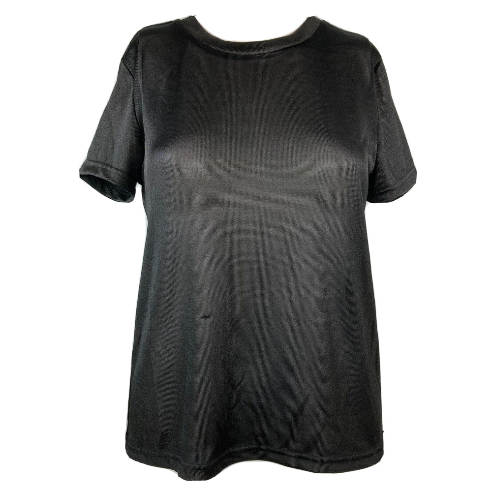 Jacqueline DeYong‎ Shirt Womens Sz S Black Knit Stretch Pullover T Shirt Top